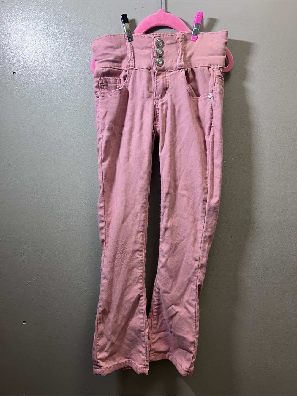 Pastels Girls Skinny High-Rise Pink Jeans